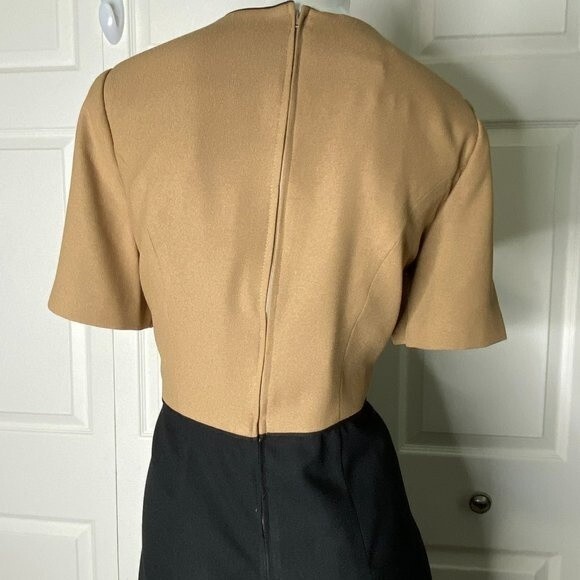 Henry Lee Womens Vintage 80's Tan Dress & Blazer Classy Sz 6 EUC! - Picture 11 of 14